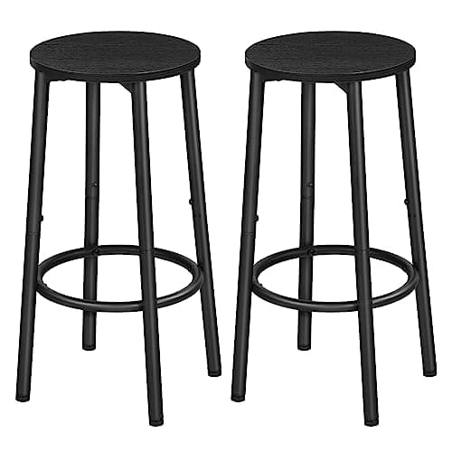 HOOBRO Rustic Brown Bar Stool Set, Kitchen & Dining Room BF03BY01