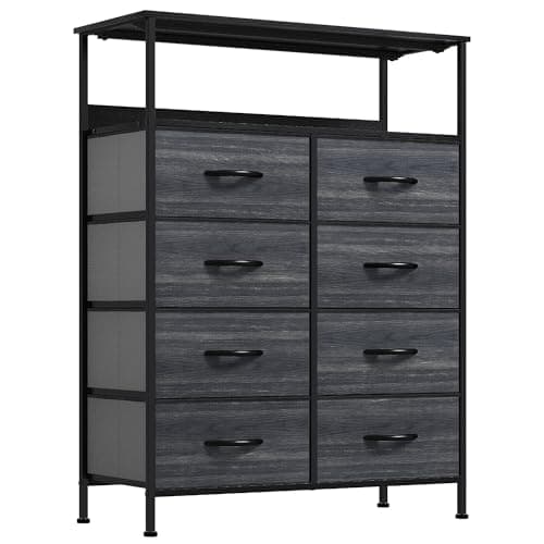 YITAHOME Tall Dresser with 8 Drawers & Fabric Bins for Bedroom & Closet