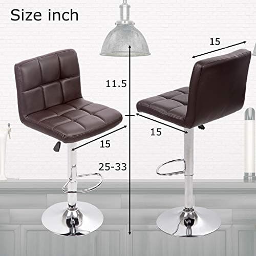 BestOffice Set of 2 Counter Height Swivel Bar Stools for Home Bar