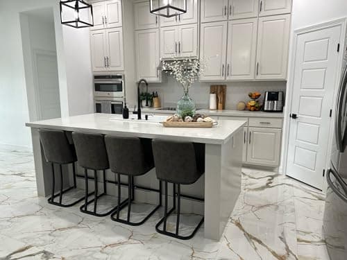 PHI VILLA Black Bar Stools Set of 4 for Kitchen Island