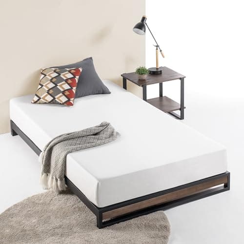 Zinus GOOD DESIGN Award Winner Suzanne Queen Bed Frame, Bamboo & Metal, No Box Spring Needed