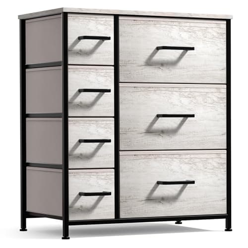 Sorbus 7-Drawer Dresser with Steel Frame & Wood Top