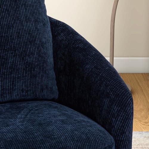 i-POOK Swivel Barrel Accent Chair, Navy
