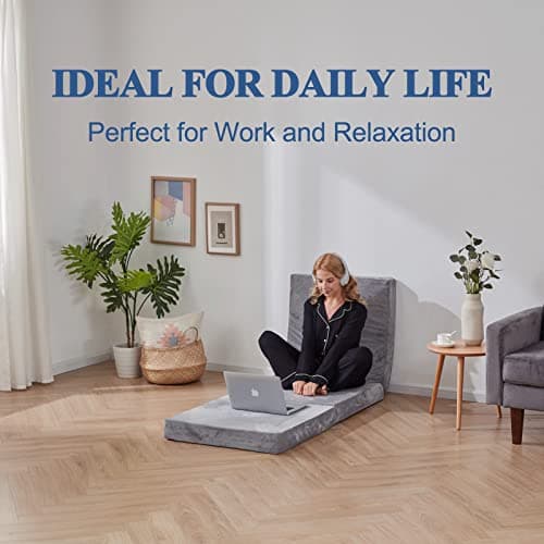 SINWEEK CertiPUR-US Certified 4" Tri-Fold Mattress Foam Topper 25x75