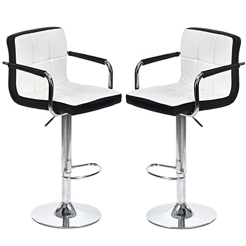 Adjustable Swivel Bar Stools Set of 2 with Armrests