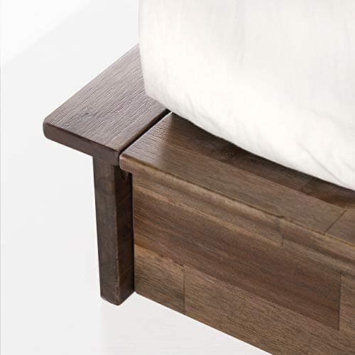 Zinus Brock Metal & Wood Platform Bed, Acacia Mattress Foundation, Queen