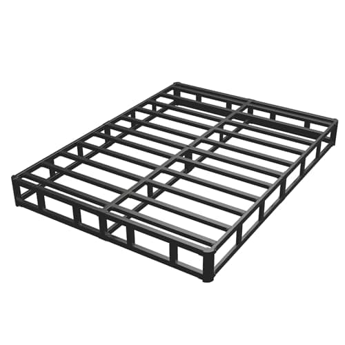 Full Size 6 Inch Bed Frame with Round Corners, Low Profile Metal Platform