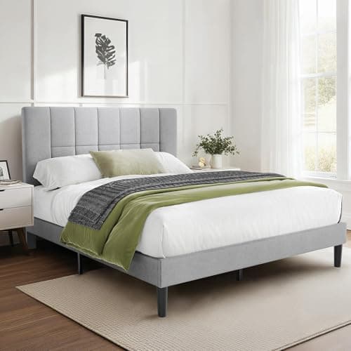 Marsail Queen Platform Bed, 1000 lbs Capacity, Storage, Easy Assembly