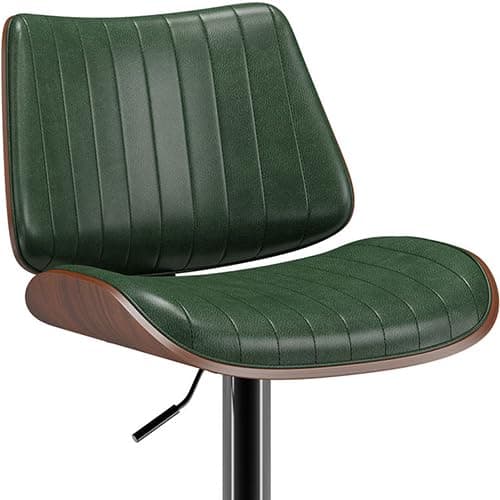 Set of 4 Modern Swivel Bar Stools with Adjustable Height and Backrest