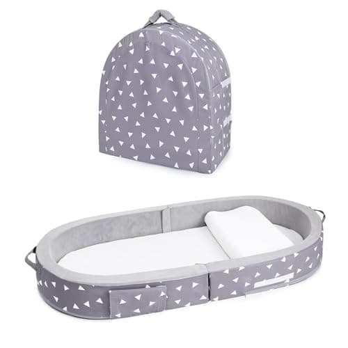 Compact Travel Cot for Toddlers with Safety Bar, Lightweight for Sleepovers