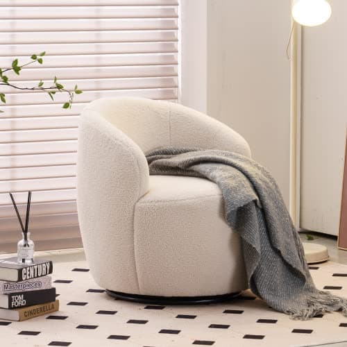 Swivel Accent Barrel Chair for Bedroom Living Room Lounge Hotel