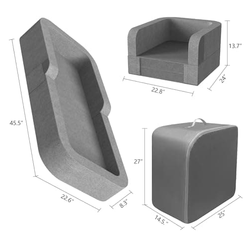 2-in-1 Travel Bed Sofa Chair for Toddlers