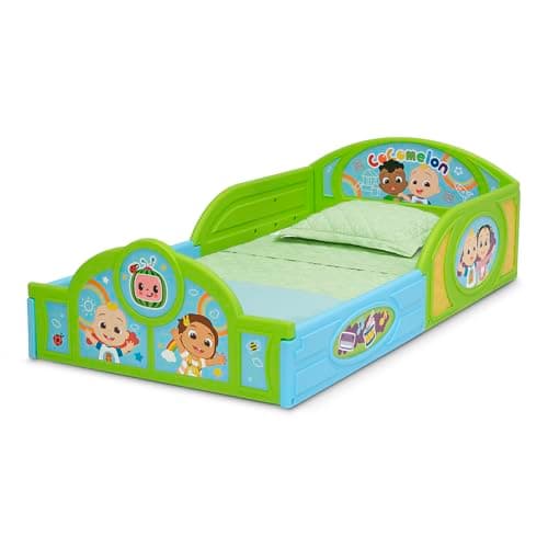 Delta Children CoComelon Green Room-in-a-Box Set: Bed, Table, Chair, Toy Box