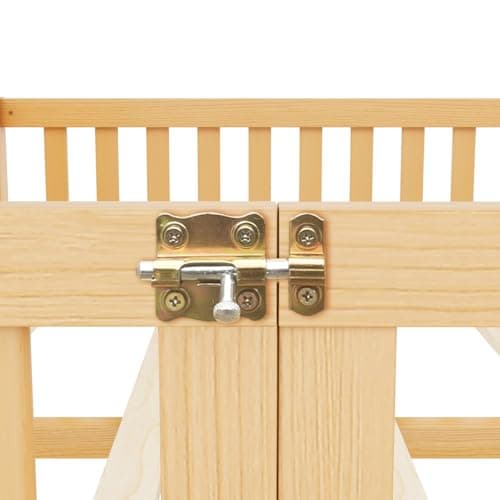 Montessori Floor Bed with Safety Guardrails and Door for Kids