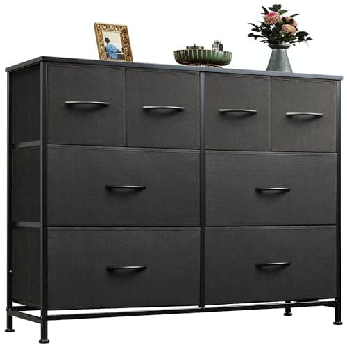 WLIVE Dark Grey 8 Drawer Dresser with Large Storage Unit