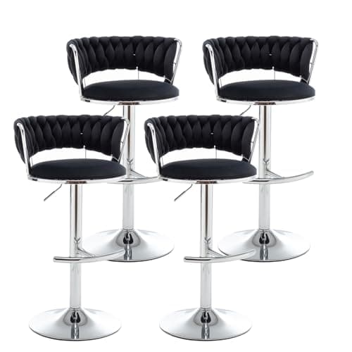 Gold Swivel Bar Stool Set, Beige, Counter Height (2pcs)