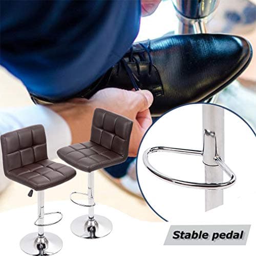 BestOffice Set of 2 Counter Height Swivel Bar Stools for Home Bar