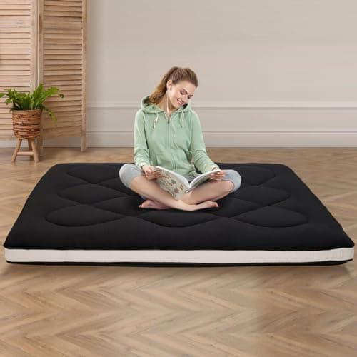 Japanese Futon Mattress Twin Size 39x 80, Foldable Tatami Mat Portable Sleeping Pad