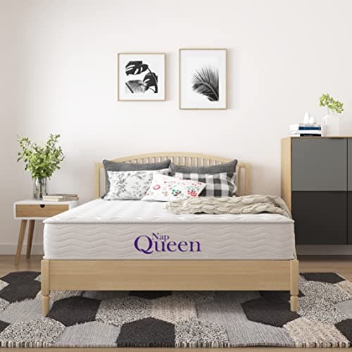 NapQueen 6 Inch Medium Firm Support Mattress, White Bed in a Box