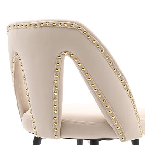 Velvet Upholstered Counter Height Bar Stools Set of 2