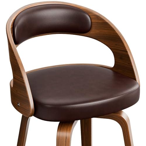 Mid Century Modern Black Swivel Bar Stool Set of 3, 26" Counter Height