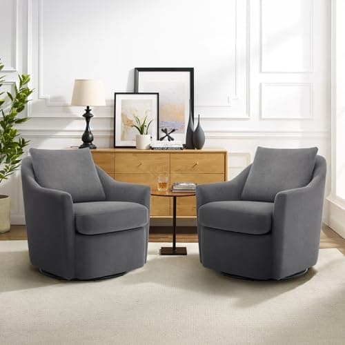 Modern Cream Swivel Accent Chair - Ideal for Living Room, Nursery, or Bedroom