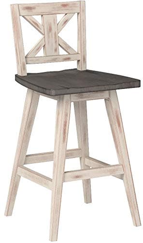 Homelegance Amsonia White Counter Height Swivel Barstool (Set of 2)