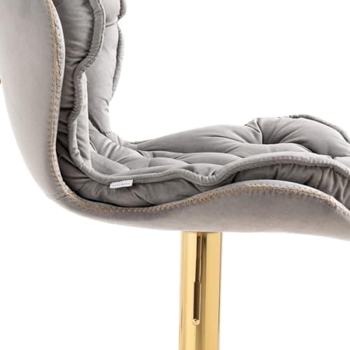 Velvet Bar Chairs Set of 2 with Retro Design