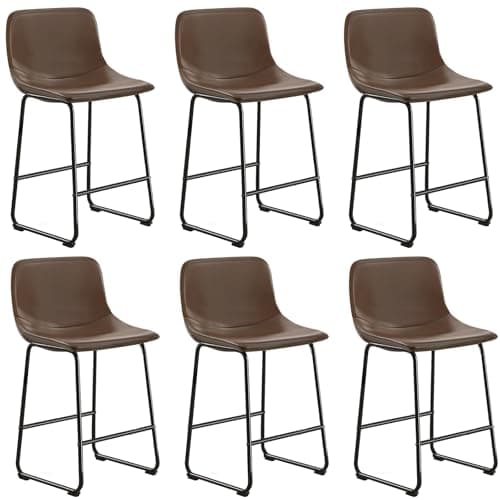 TAVR Counter Height Dining Chairs Set, Black, Vintage Style, Up to 500 lbs