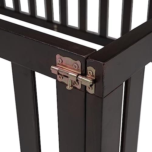 Twin Size Floor Bed with Fence and Door, Montessori Bed Frame for Boys and Girls