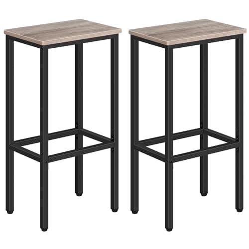Rustic Brown Industrial Bar Stools, Set of 2 BAHR0101Z