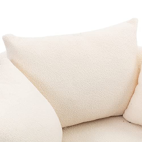i-POOK Swivel Barrel Chair with Pillows, Modern Leisure Accent Chair for Living Room