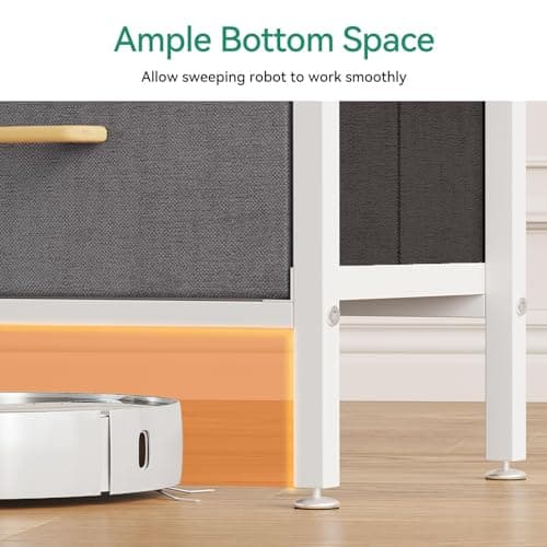 Light Grey AODK Charging Dresser - 52 Inches Tall with 11 Drawers