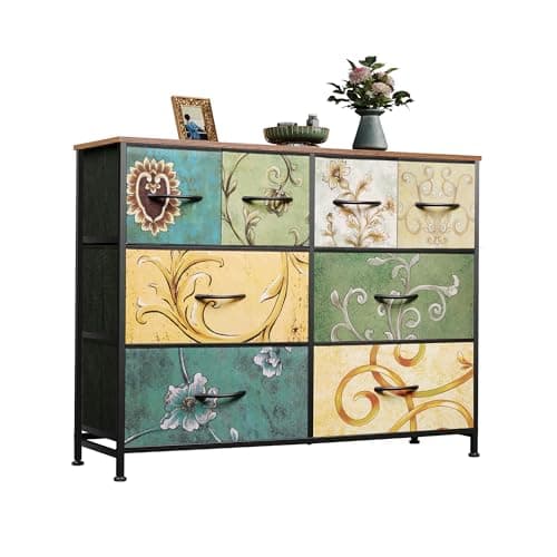 WLIVE Dark Grey 8 Drawer Dresser with Large Storage Unit