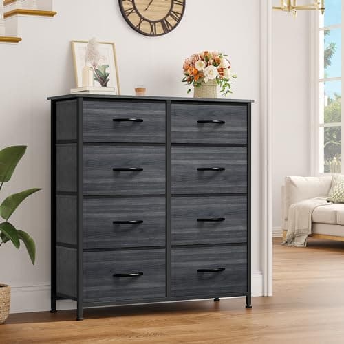 YITAHOME Tall Dresser with 8 Drawers & Fabric Bins for Bedroom & Closet