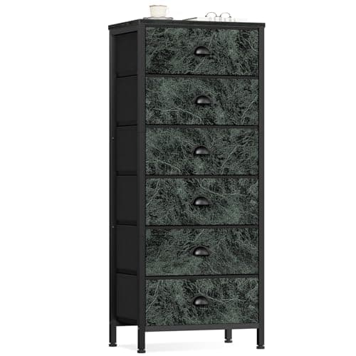 Furnulem Black Tall Dresser with 7 Fabric Bins for Closet Storage