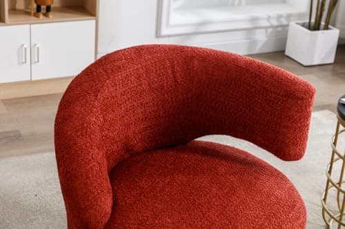 360 Degree Swivel Accent Chair with Deep Seat - Red