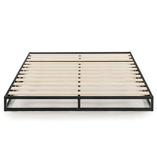 Mellow Modernista Queen Black Low Profile Metal Platform Bed Mattress Foundation