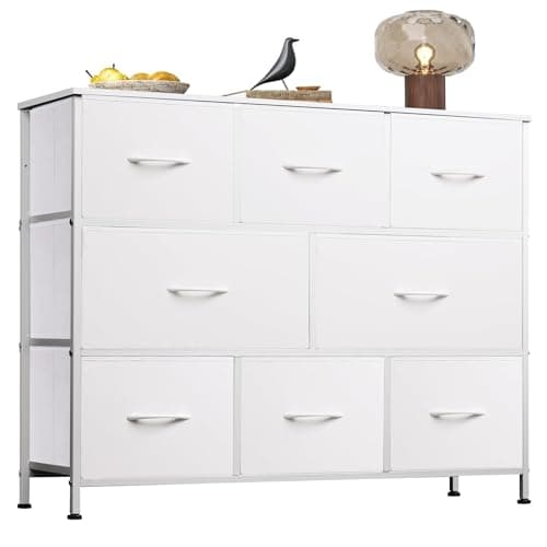 WLIVE Dark Grey 8 Drawer Dresser with Large Storage Unit