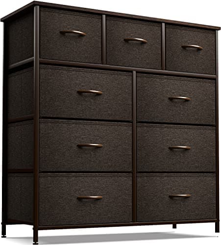 Sorbus Dark Grey Dresser with 8 Drawers for Bedroom Storage