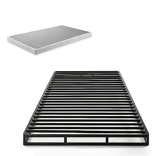 Zinus Quick Lock Metal Smart Box Spring Twin Mattress Foundation, White