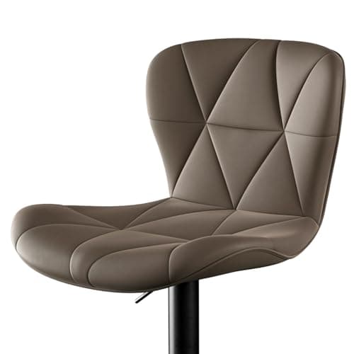Green Faux Leather Bar Stools Set, Adjustable Swivel Kitchen Chairs