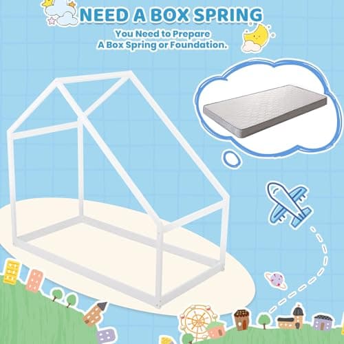Merax Montessori Wooden Twin Bed for Kids, Sturdy & Quiet Assembly
