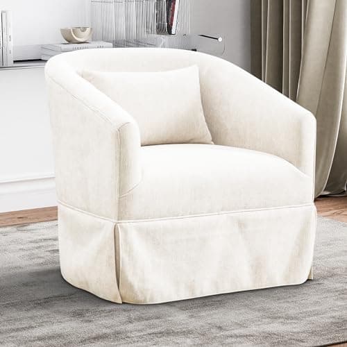 Barrel Swivel Chair with Padded Cushion for Living Room, Nursery, Lounge, Office