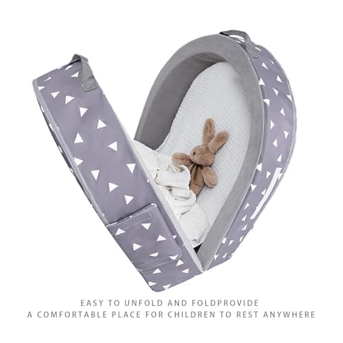 Compact Travel Cot for Toddlers with Safety Bar, Lightweight for Sleepovers