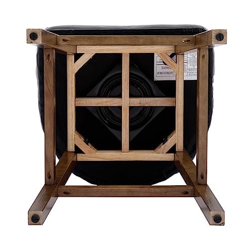 Swivel Counter Stools Set of 2 with PU Leather and Nailheads Trim