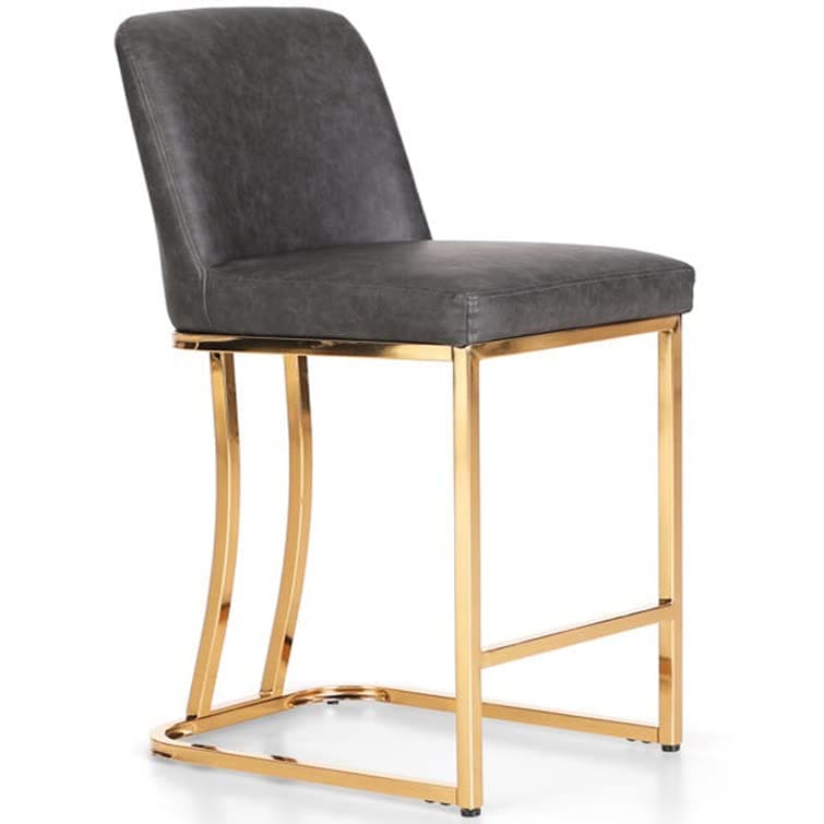 PHI VILLA Black Bar Stools Set of 4 for Kitchen Island