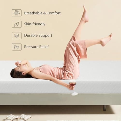 CertiPUR-US Certified 5 Inch Gel Memory Foam Mattress - Cool Sleep, Pressure Relief