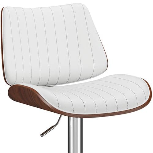 Set of 4 Modern Swivel Bar Stools with Adjustable Height and Backrest