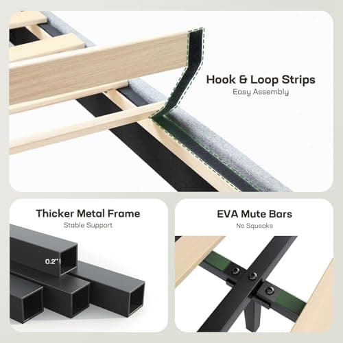 Marsail Queen Platform Bed, 1000 lbs Capacity, Storage, Easy Assembly